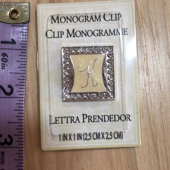 Gemstone letter K clip and pin! - Picture 5 of 7
